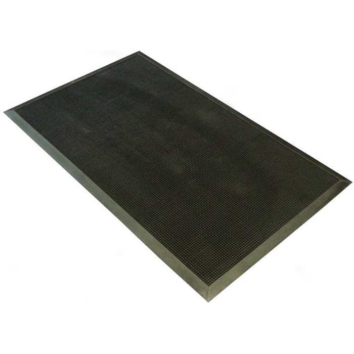 Måtte gummi 46x70cm. nupret sort