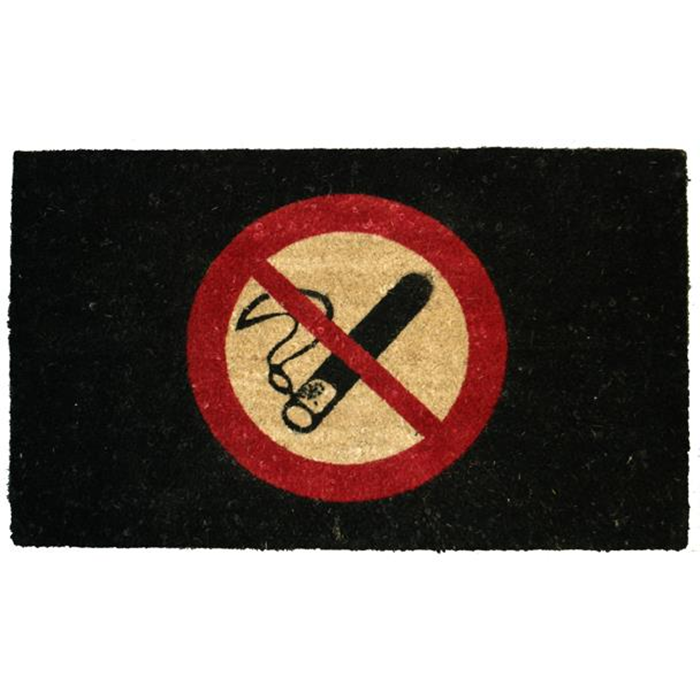 Måtte kokos/vinyl 45x75cm. no smoking