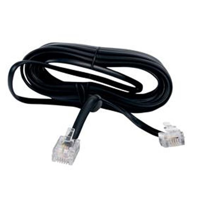 Telefonledning 3m. sort modular/modular