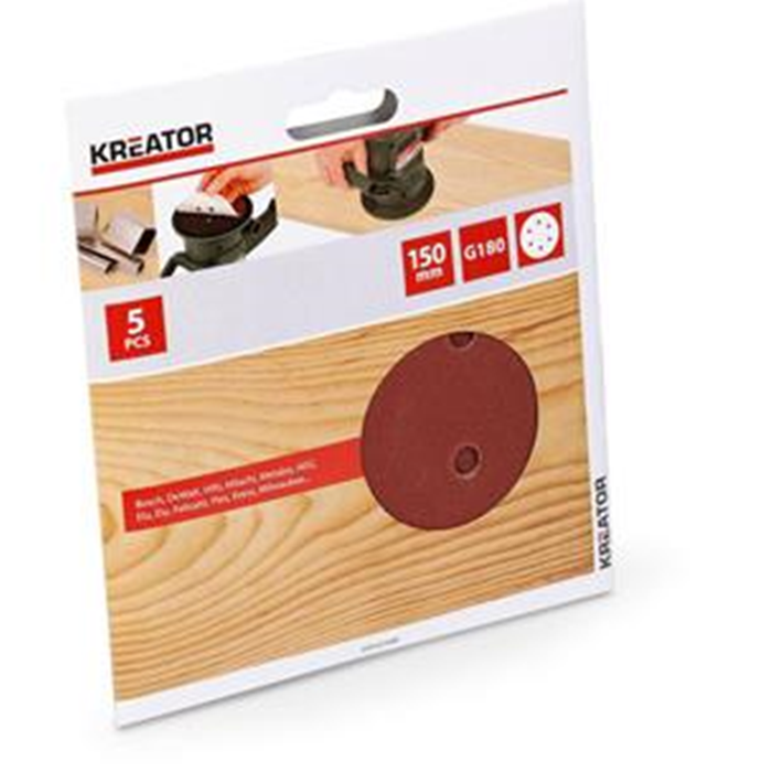 Sliberondel ø150mm. K180 rød KRT231008