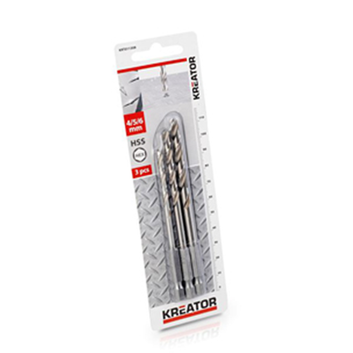 Bor HSS metal 3 stk. 4/5/6mm. KRT011308