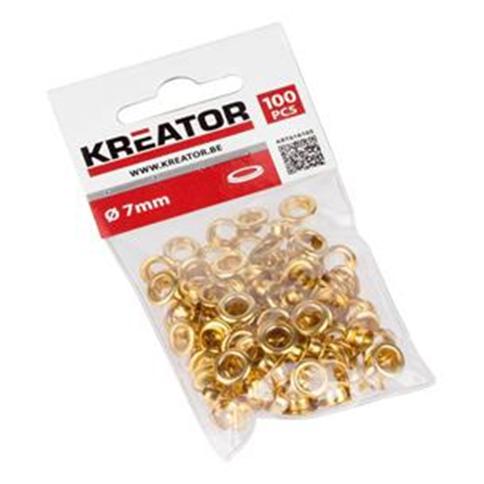 Øjer messing ø7mm. 100 stk. KRT616105 Kreator