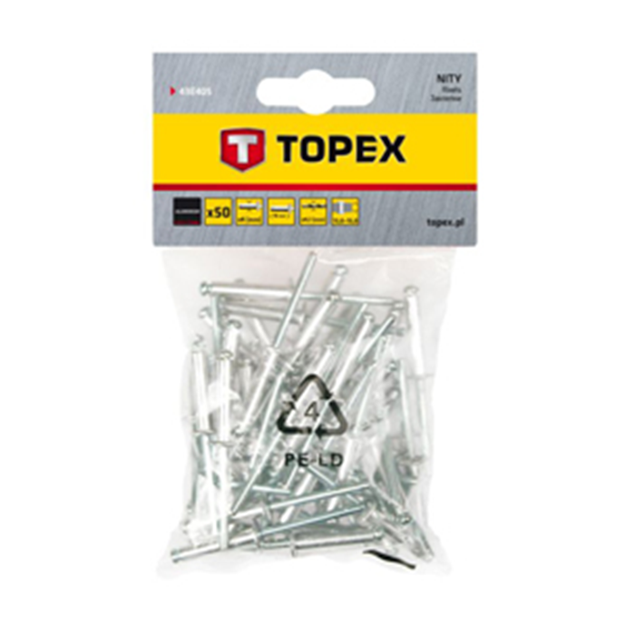 Nitter alu 4x18mm. 50 stk. 43E405 Topex
