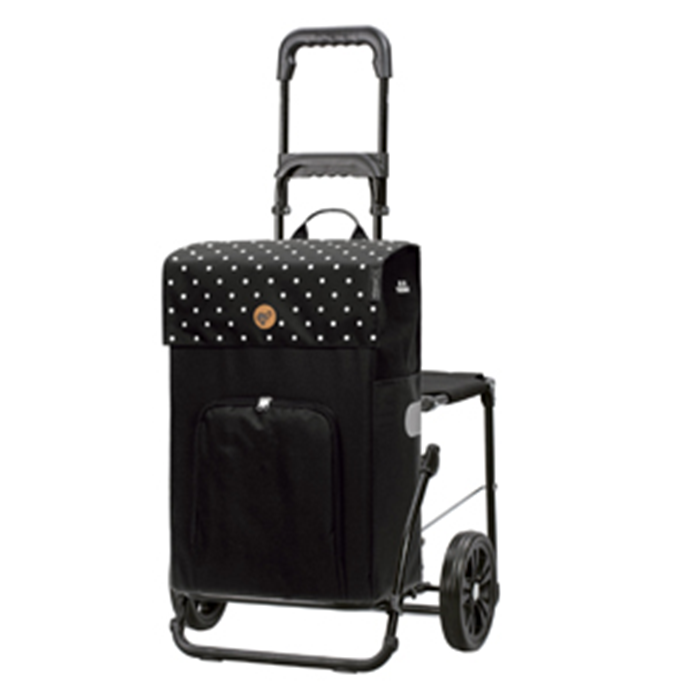 Komfort Malit shopper sort med prikker
