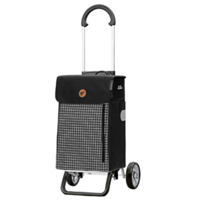 Scala Hente Plus shopper sort med tern