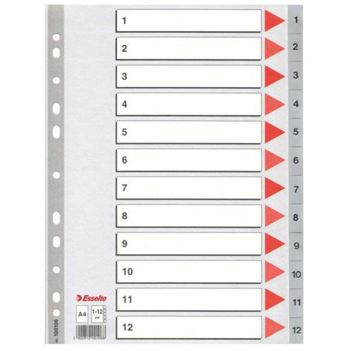 Index 1-12 A4