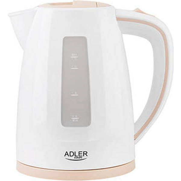 Elkedel hvid og beige plastik 1,7L Adler AD 1264