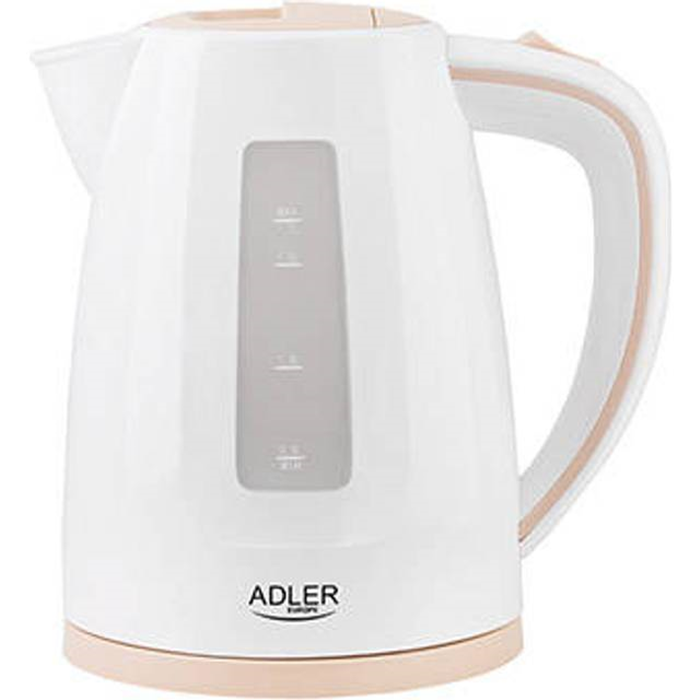 Elkedel hvid og beige plastik 1,7L Adler AD 1264