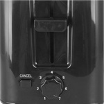 Emerio Brødrister opret sort 700w. 2 skiver